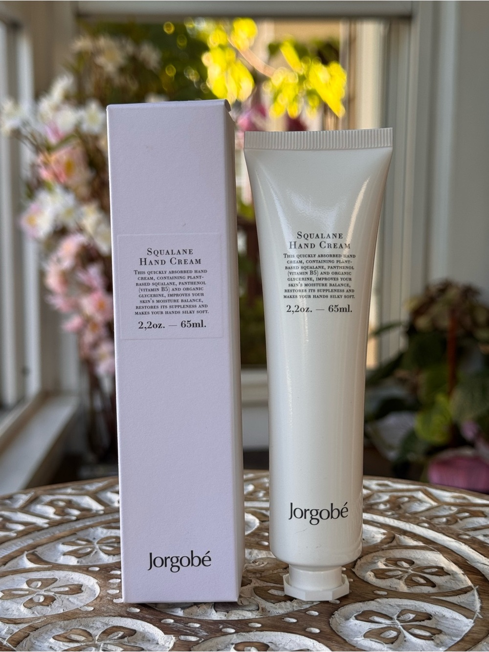 Jorgobe Squalane Hand Cream 65 mL Plant Based Squalane Vitamin B5